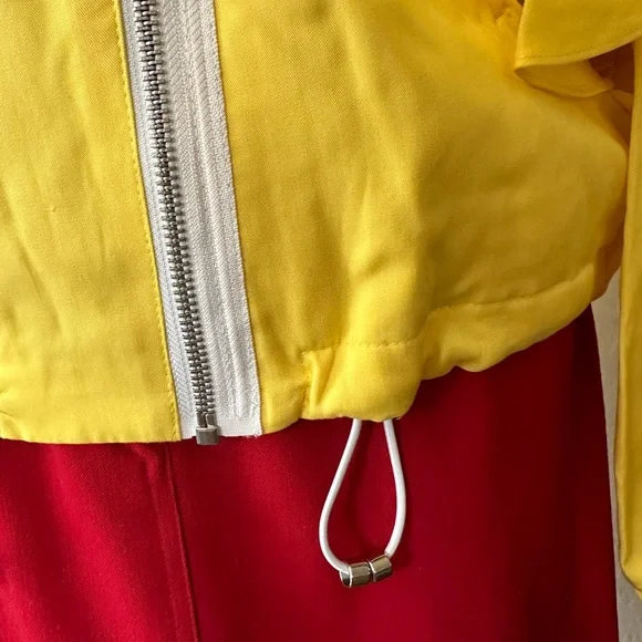 NWT Mango Raffled Yellow Jacket - Picture 3 of 8